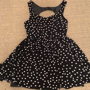 Little black polka dot dress